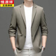 Hengyuanxiang (HYX) Spring New Business Suit Men's Thin Casual Suit Drooping Sexy Small Suit Middle-aged Men's Jacket Spring and Autumn Khaki 3XL 190