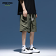 Foss Phil短裤男装夏季工装潮牌休闲冰丝中裤宽松运动五分裤子9906军绿3XL
