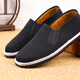 FOOTOPPO old Beijing cloth shoes men's velvet anti-slip rubber sole Beijing old cotton shoes men's traditional thousand-layer soft-soled slip-on shoes