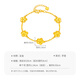 Traum Jinyuan Gold Armband gebrochener Bingbing Pfirsich Blüte 5g Fuß Gold Fünf Blumenarmband Geschenk für Freundin 18cm-Avout 6.8g