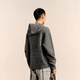 Sketch men's 2025 spring and summer new product environmentally friendly thick needle single-sided long-sleeved sweater hooded loose retro 9P1315050 071 gray S