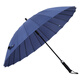 MAYDU double long handle large 24-bone umbrella long handle storm-resistant straight umbrella M7003 blue