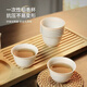 High temperature resistant disposable kung fu tea cup storage home office hospitality rice husk tea cup 80 85ml rice husk cups + 1 cup holder