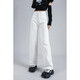Simple 2023 Automne et hiver nouveau pantalon en denim polyvalent pour les femmes coréennes hautes hautes rythmes décontractés pantalons de plancher à jambes droits rétro 9853 xs