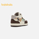 BALABALA children's shoes, boys' stable shoes, non-slip low-top shoes, autumn and winter shoes, breathable and comfortable baby sneakers, trendy white coffee tone 00315 21 (foot length 12.8-13.2/inner length 14.2)