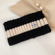 Jincheng Wool Knitted Letter Headband New Sports Bandana Baotou Fashion Simple Versatile Hair Accessories Women H490 White Blue