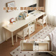 Quanyou Home Modern Simple Style Teenagers Retractable Desk Cabinet Combination Writing Desk Storage Floor Cabinet