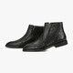 Walker Shop Martin Boots Men [High Top British Style] Spring Chelsea Boots Short Boots Fashion Leather Shoes Mid Top Boots Black 38
