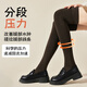 MiiOW over-the-knee socks for women, autumn and winter stockings, plus velvet, thickened, warm, high-top plush knee-pad thigh socks, winter, 2 pairs, black*2, no Specifications