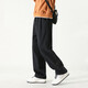 Dingfengbaoluo casual trousers pure cotton loose straight pants autumn wide-leg workwear pants men HM9901 black 2XL