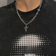 Bai Qixin necklace men's trendy cross pendant clavicle chain men's fashion niche high-end accessories sweater chain pattern cross necklace