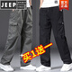 JEEP SPIRIT多口袋工装裤夏季薄款休闲裤男宽松纯棉加大码工作裤子男款阔腿裤 秋冬厚 款831/土黄色【高品质】 M 适合100-120斤