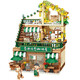 Inbrixx Teddy Coffee Bear Street View Benbei Maison japonaise Bâtiment d'éclairage Éclairage Assemblage des blocs de construction juin 1 juin Gift de la journée pour enfants