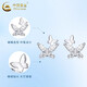 China Gold (CHINA GOLD) Butterfly Platinum Earrings for Women PT950 Platinum Earrings Niche Platinum Earrings Wedding and Birthday Gifts for Girlfriends Platinum Butterfly Earrings About 1.1g