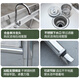 Commercial stainless steel sink with bracket kitchen single and double sinks washing dishes and vegetables wash basin with platform hotel ordinary model 100*50*80 right sink left flat