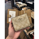 
CoaCH (COACH) wallet CoaCH Women's wallet snap zipper coin wallet leather half-fold card bag carriage white letters