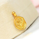 Chi Xing 18K gold hollow relief rose necklace pendant AU750 gold non-demolding rich and wishful Chinese Valentine's Day gift 18