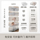 RESFOR Folding No Installation Baby Game Fence Baby Floor Climbing Pad Guardrail Indoor Children's Fence Home Use Blu Gray丨No Installation Version (180X200) Second Expand丨Second Storage