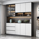 Muxituo Sideboard Light Luxury Modern Simple Living Room Storage Cabinet Cupboard Kitchen Storage Cabinet Wine Cabinet Home Tea Cabinet Style 7 200*40*220 Comes with Sensor Light