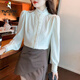Woodpecker Autumn and Winter Western Style Shirt Thickened Lace Bottoming Shirt Women's 2026 New Inner Top Fashionable Velvet Shirt Off-White Regular M