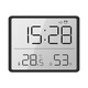 Ink screen clock large screen ink screen clock household electronic wall hanging large screen intelligent temperature and humidity student bedside black 9905