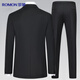 Luo Meng suit men's slim professional formal suit business groomsmen suit groom suit wedding dress men's suit