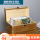 Boîte en bois personnalisée avec boîte de rangement de verrouillage en bois Rectangulaire de rangement de bureau Boîte de mot de passe Lock petite boîte en bois Tong Style en bois Couleur en bois 12128 Prise en charge Personnalisation