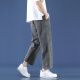 Foss Phil light blue jeans men's summer thin nine-point loose trendy sports and casual straight wide-leg pants Fashion brand 718-K829 dark gray 2XL [Recommended 160-175Jin [Jin equals 0.5 kg]]