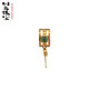 Time Bird 18K gold buckle head emerald top bead and jade pendant enlarged diamond melon seed buckle Guanyin Buddha pendant gold oblique hole clip buckle No. 3 gold straight hole