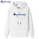 Champion Sweat-shirt de bon augure pour hommes et hommes avec coton à capuche Coton décontracté et polyvalent classique imprimé en veilt pull à sweat à capuche Couple de couple GJ9901-No Velvet-White M 80-105Jin [Jin est égal à 0,5 kg]