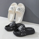 Otoño Summer grueso Suelas gruesas para mujeres en el verano Cartoon Lindo Bear pareja Sandalias Baño para hombres Ni-Slip Wear Caki 36-37 (235 mm)