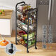 Shunyou Storage Rack Multifunctional Trolley Floor Standing Removable Kitchen Storage Rack Storage Fruit Snack Rack SY-613