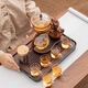 Junzhuang's new gourd glass automatic tea set set for home lazy magnetic induction teapot tea making artifact kung fu tea cup new gourd tea set