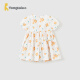 Tongtai (TONGTAI) baby girl short-sleeved dress summer pure cotton children's jacquard skirt girl going out cute tutu skirt orange 110cm