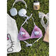 Couir noir en cuir noir HELLOKITTY HALTER LABLE de cou poitrine poitrine bikini fille chaude de maillot de bain Sous-vêtements Sous-vêtements 834 ensemble en deux pièces, une taille unique
