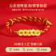Chinese Gold Five Emperors Money Gold Bracelet Women's Coins Full Gold Red Rope Birthday Gifts Gifts to Girlfriend Wife Anniversary Full Gold Five Emperors Money Bracelet [Rose Gift Box] Jingsuda