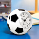 Hense creative football small alarm clock children's alarm watch boy student special wake-up artifact desktop clock HA09 black and white