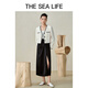 
THE SEA LIFE skirt for women Ou Hai Yisheng skirt spring slit temperament small fragrance style skirt XC15265 Black Mage M