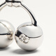 Valentino Valentino [chinesisches Valentinstagsgeschenk] Herrenpoetique des Gouttes Einseitige Metallohrringe Silber Einsgroße