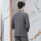 Qipai men's suit new style business casual simple stand collar young and middle-aged suit tunic 126JC70740 medium gray 46 B170/92B