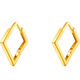 Saturday Fortune 18K gold earrings geometric rhombus colored gold earrings birthday gift for women C0913781 pair