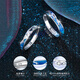 MZMZ Meteor Shower Couple Ring PT950 platinum open-ended adjustable pair of rings for engagement and Valentine's Day gift for girlfriend, light luxury model - live pair of rings available in local warehouse/next day delivery