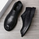 XO leather shoes for men pure cowhide 2025 autumn and winter slip-on casual leather shoes business formal casual shoes men's shoes starry sky black hand-grained cowhide 59991 42