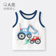 
Didi Bear Diary (DIDIXIONGRIJI) Children's Vest Cool Sleeveless Men and Women's Baby Pure Cotton Top Summer Thin Baby Clothes Underwear (Vest) Green Little Dinosaur Size 100