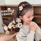 BARY REEF children's brown hairband girls with teeth non-slip girls 2024 new style headset hair card headband baby headband women's dark coffee rabbit ears