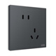 ABB switch socket panel 86 type 10A inclined five-hole socket Yingzhi series gray