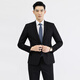 Ayo Fat Business Commuting Suit Slim Interview Suit Wedding Groom Fashion Dress Black 3XL