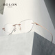 Tyrannosaurus (Bolon) Myopia Brille Titanrahmen optische Rahmen für Frauen, elegante und exquisite, Jungen Sven-Rahmen BT1590 Cat-Eye Roségold BT1592B30 Einzelrahmen (kein Objektiv erforderlich, um den Kundendienst Rabatt zu kontaktieren)