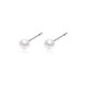 Qi Xiaomi pure 999 pure silver pearl earrings for women with pierced ears for sleeping, no need to remove, temperament, high-end earrings and earrings 2025 new style 999 silver 5mm pearl earrings pair