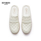 
DEEP BREATH Deep Breath Women's Shoes Casual Commuter Versatile Muller Slippers Fisherman's Shoes Women's AX11154 White 35